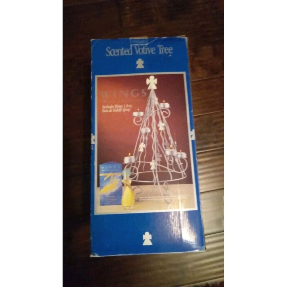 Wings Scented Votive Tree Candle Holder Angel‎ Christmas Decor New in Box